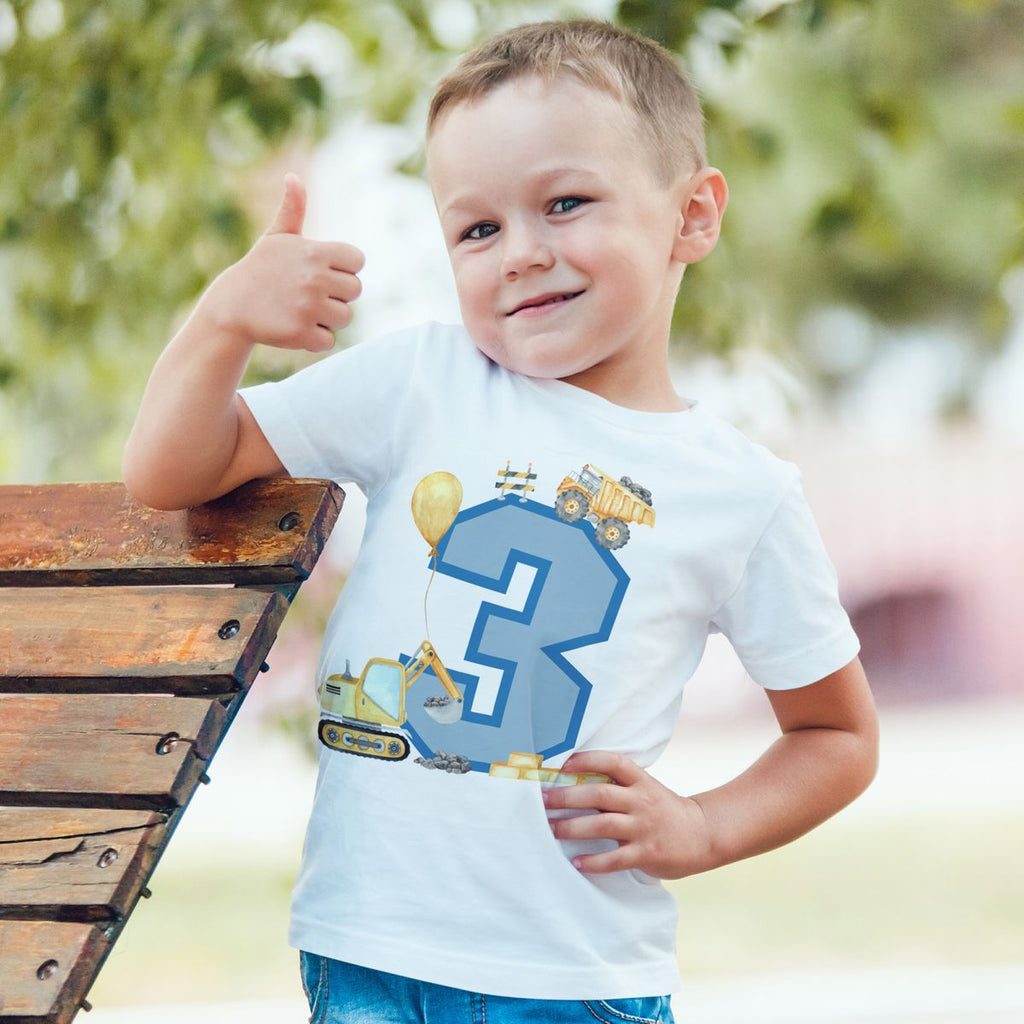 Kinder T-Shirt 3 Geburtstag Baustelle - von Mikalino