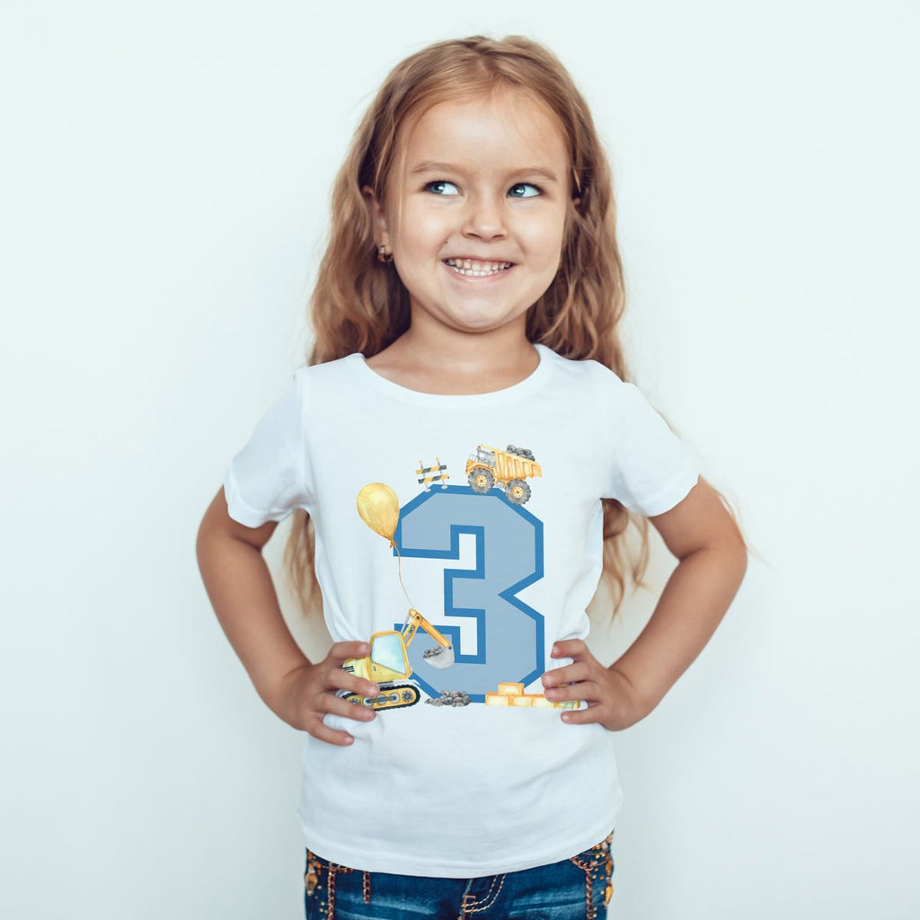 Kinder T-Shirt 3 Geburtstag Baustelle - von Mikalino