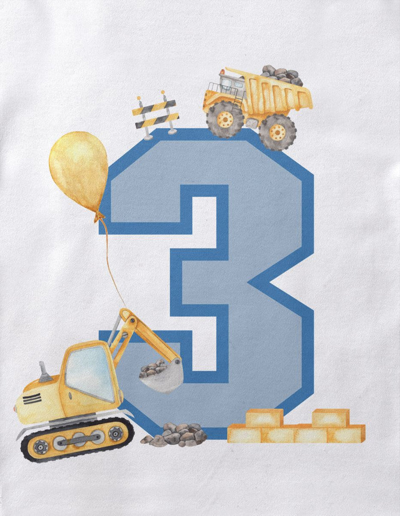 Kinder T-Shirt 3 Geburtstag Baustelle - von Mikalino