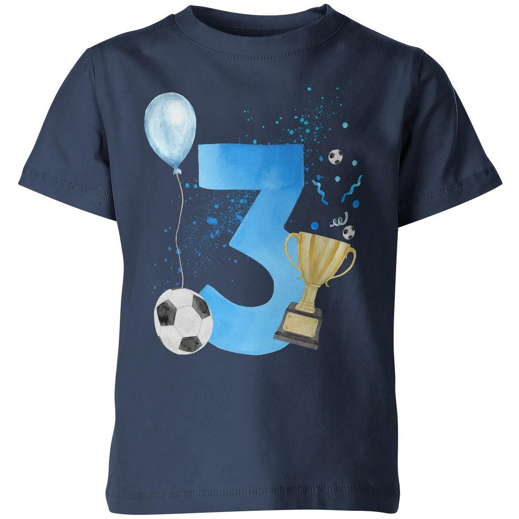 Kinder T-Shirt 3 Geburtstag Fussball - von Mikalino