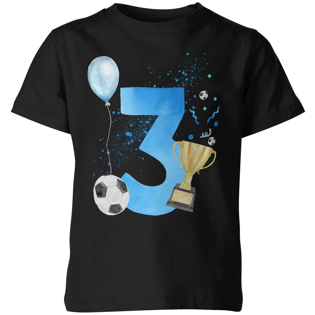 Kinder T-Shirt 3 Geburtstag Fussball - von Mikalino