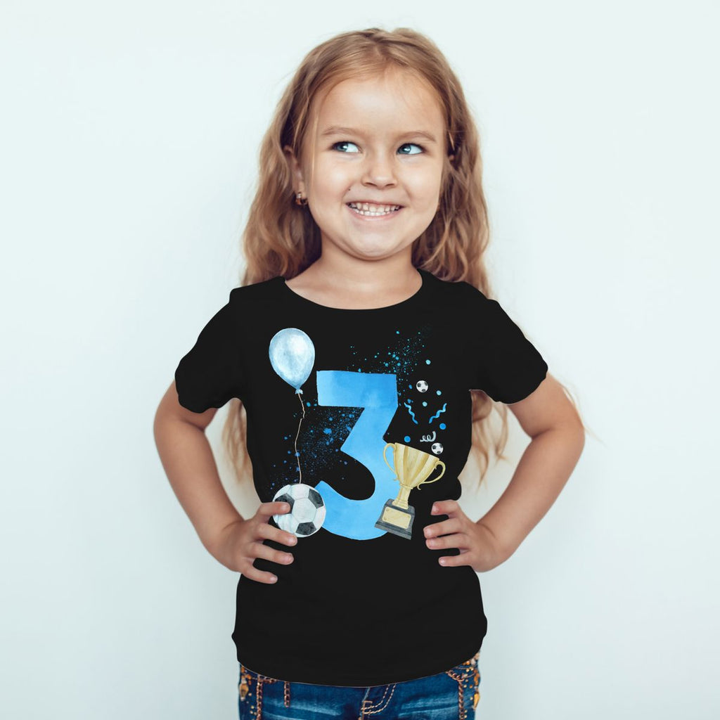 Kinder T-Shirt 3 Geburtstag Fussball - von Mikalino