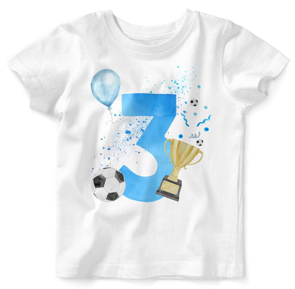 Kinder T-Shirt 3 Geburtstag Fussball - von Mikalino