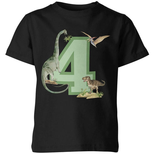 Kinder T-Shirt 4 Geburtstag Dinosaurier - von Mikalino