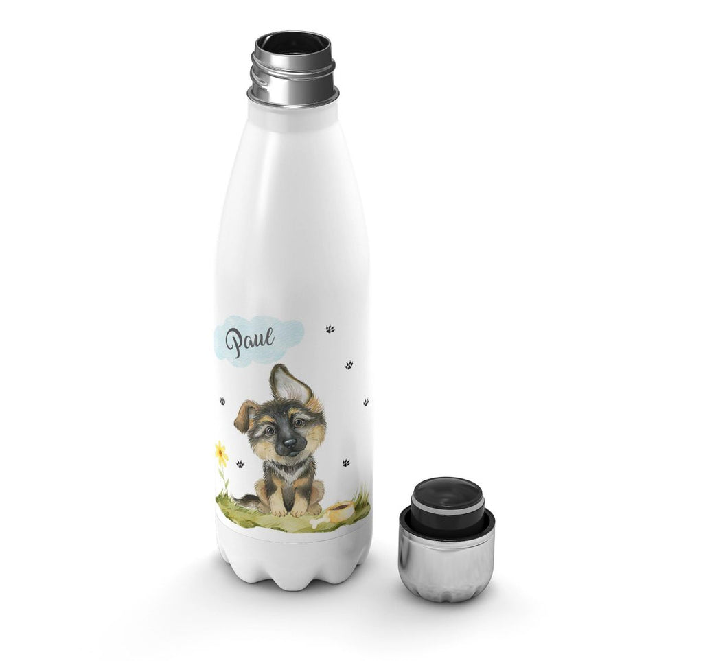 Thermo Trinkflasche Mein bester Freund ist ein Schäferhund personalisiert mit Wunschname - von Mikalino