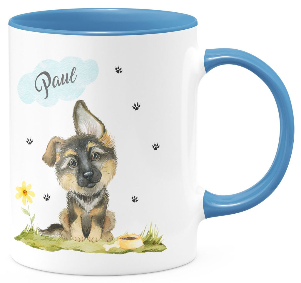 Keramik Tasse Mein bester Freund ist ein Schäferhund personalisiert mit Wunschname - von Mikalino