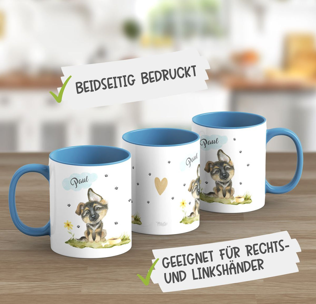 Keramik Tasse Mein bester Freund ist ein Schäferhund personalisiert mit Wunschname - von Mikalino