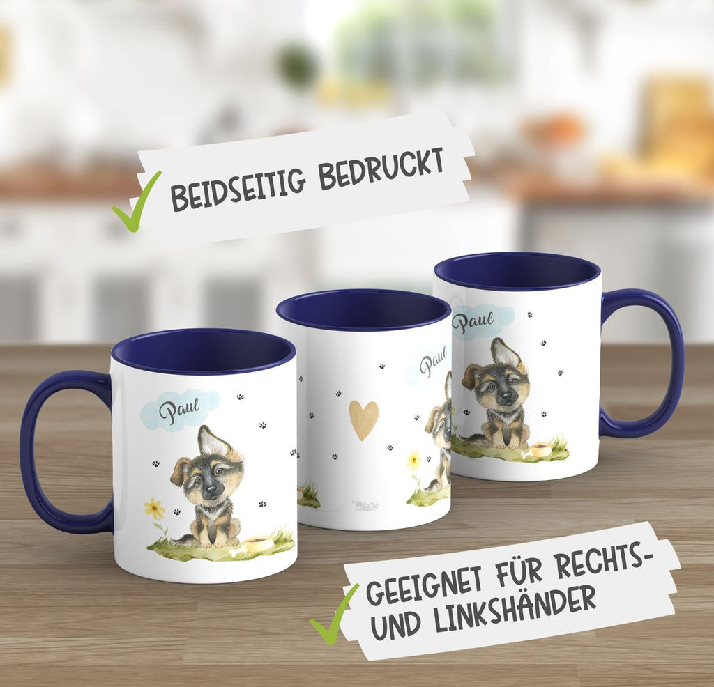 Keramik Tasse Mein bester Freund ist ein Schäferhund personalisiert mit Wunschname - von Mikalino