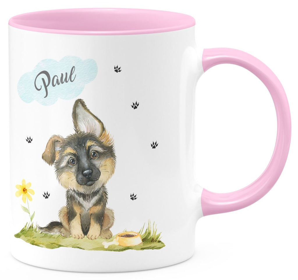 Keramik Tasse Mein bester Freund ist ein Schäferhund personalisiert mit Wunschname - von Mikalino