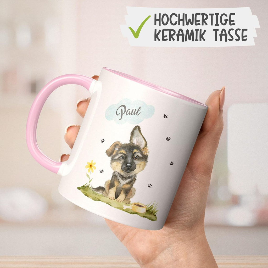 Keramik Tasse Mein bester Freund ist ein Schäferhund personalisiert mit Wunschname - von Mikalino