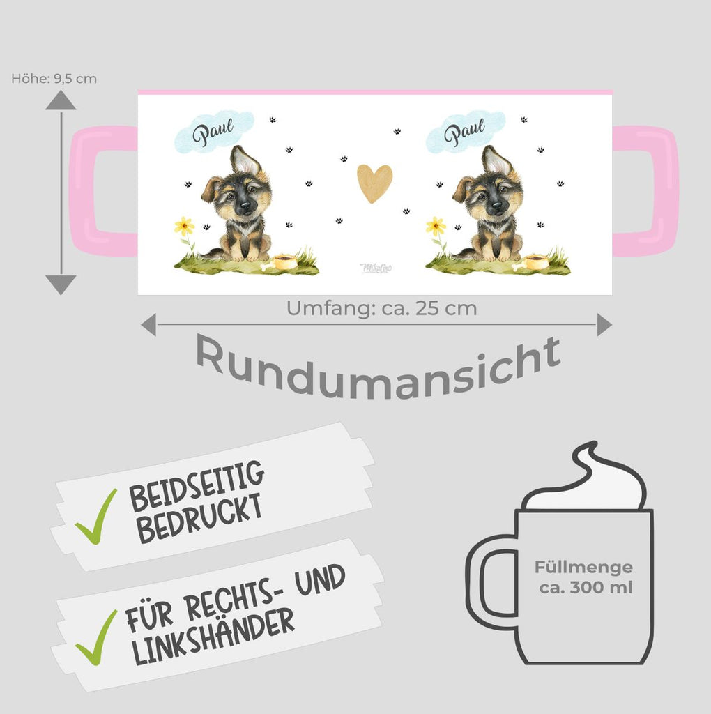 Keramik Tasse Mein bester Freund ist ein Schäferhund personalisiert mit Wunschname - von Mikalino