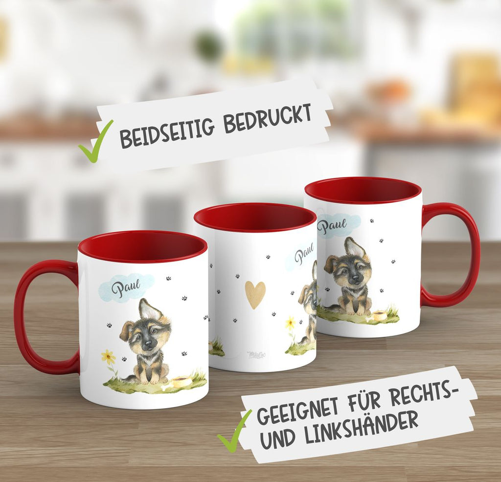 Keramik Tasse Mein bester Freund ist ein Schäferhund personalisiert mit Wunschname - von Mikalino