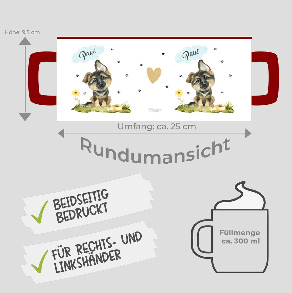 Keramik Tasse Mein bester Freund ist ein Schäferhund personalisiert mit Wunschname - von Mikalino