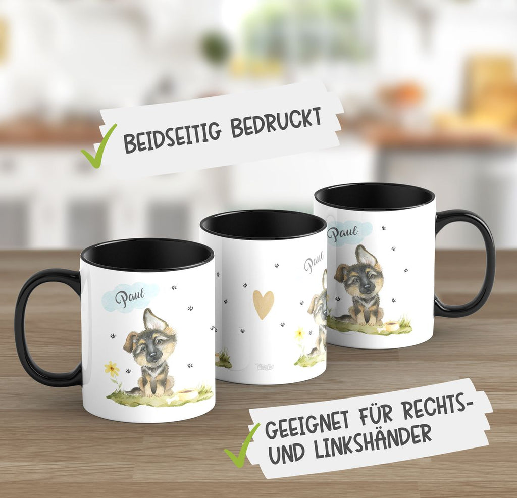 Keramik Tasse Mein bester Freund ist ein Schäferhund personalisiert mit Wunschname - von Mikalino