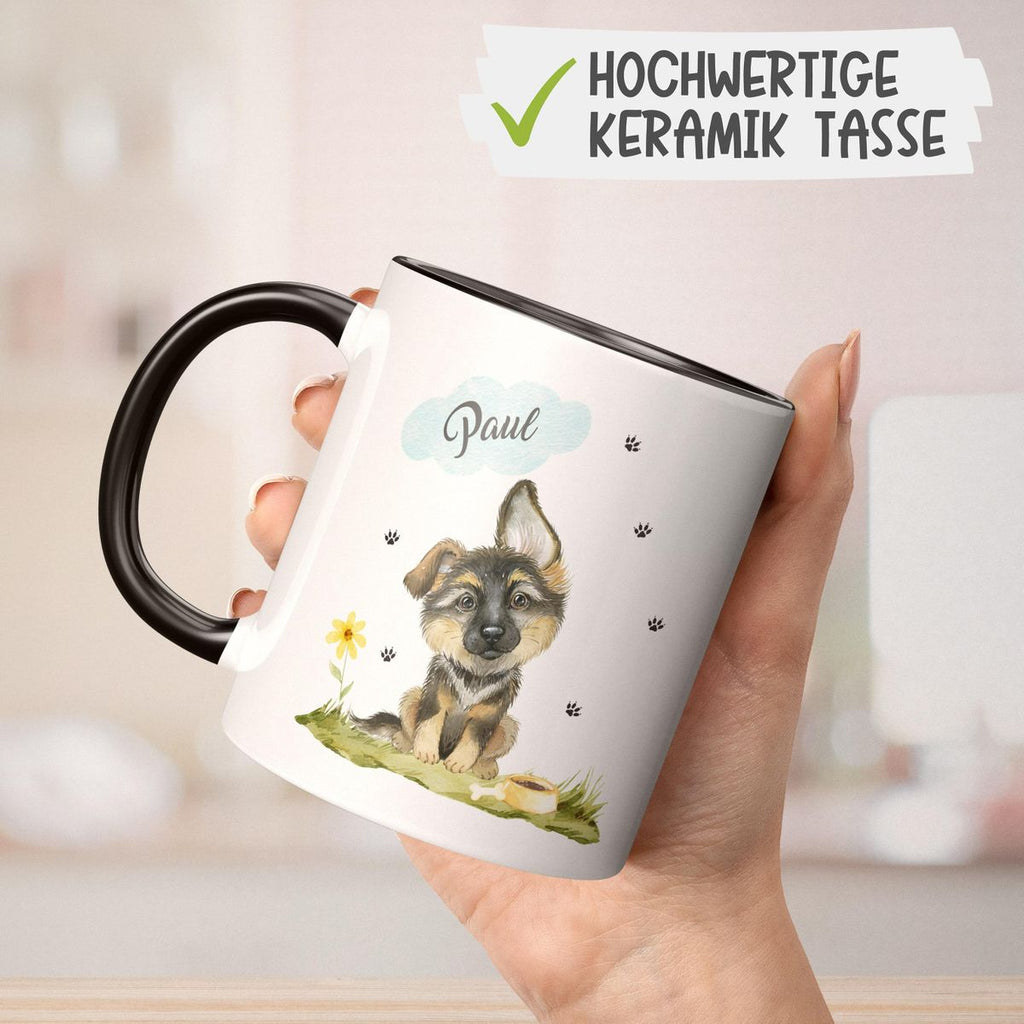 Keramik Tasse Mein bester Freund ist ein Schäferhund personalisiert mit Wunschname - von Mikalino