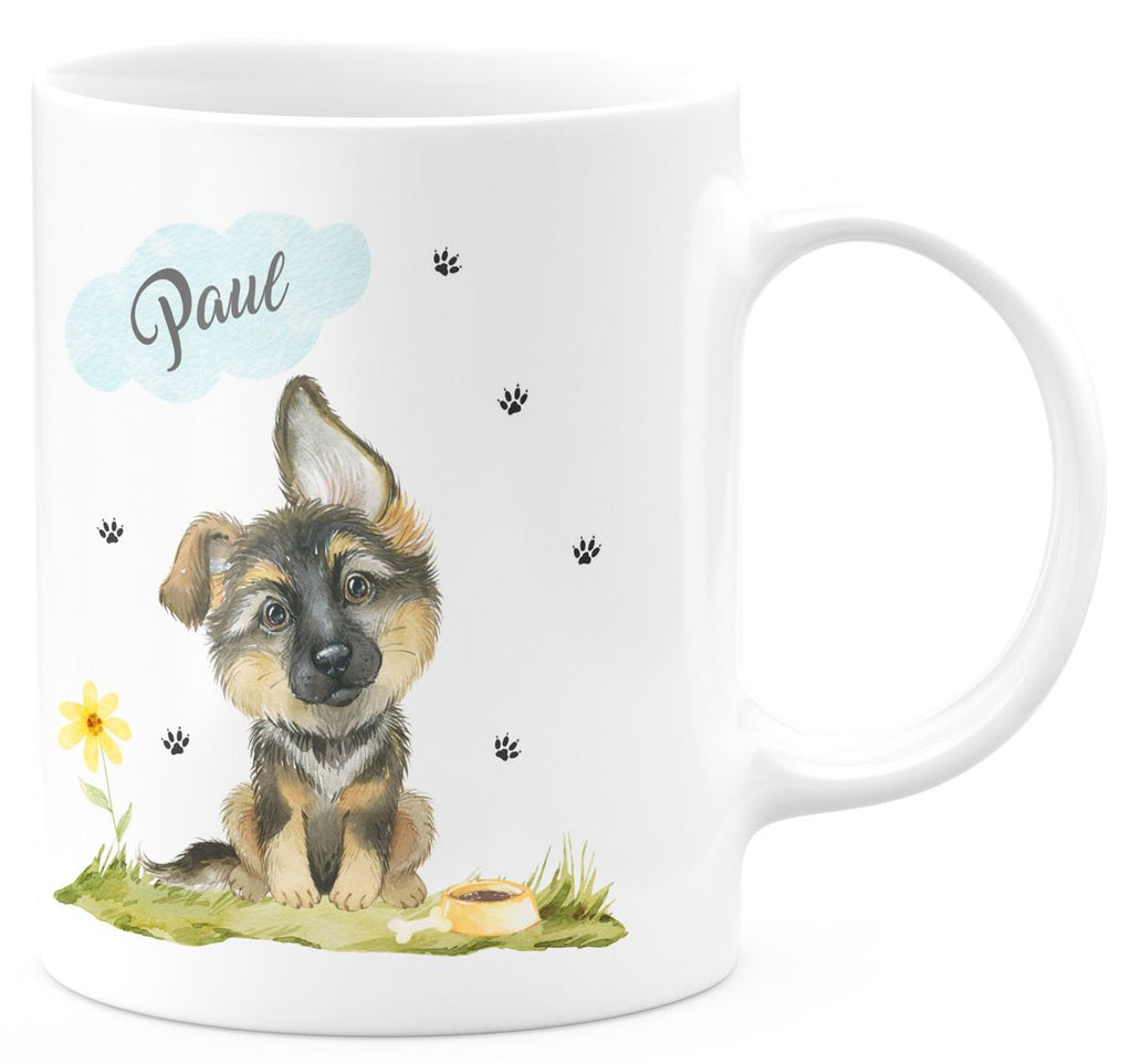 Keramik Tasse Mein bester Freund ist ein Schäferhund personalisiert mit Wunschname - von Mikalino