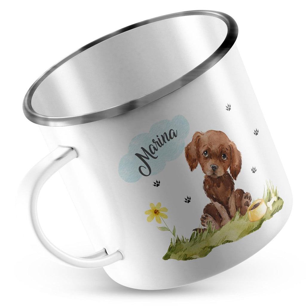 Emaille Tasse Mein bester Freund ist ein Labrador personalisiert mit Wunschname - von Mikalino