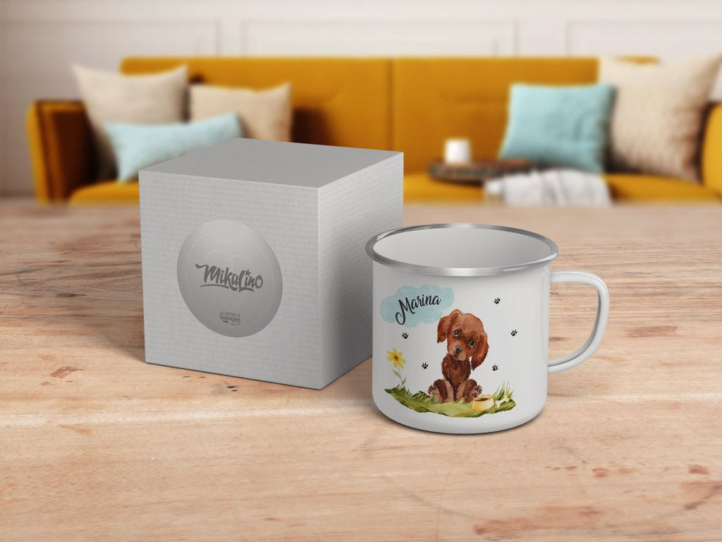 Emaille Tasse Mein bester Freund ist ein Labrador personalisiert mit Wunschname - von Mikalino