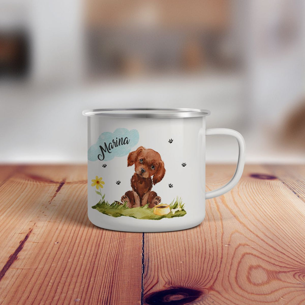 Emaille Tasse Mein bester Freund ist ein Labrador personalisiert mit Wunschname - von Mikalino