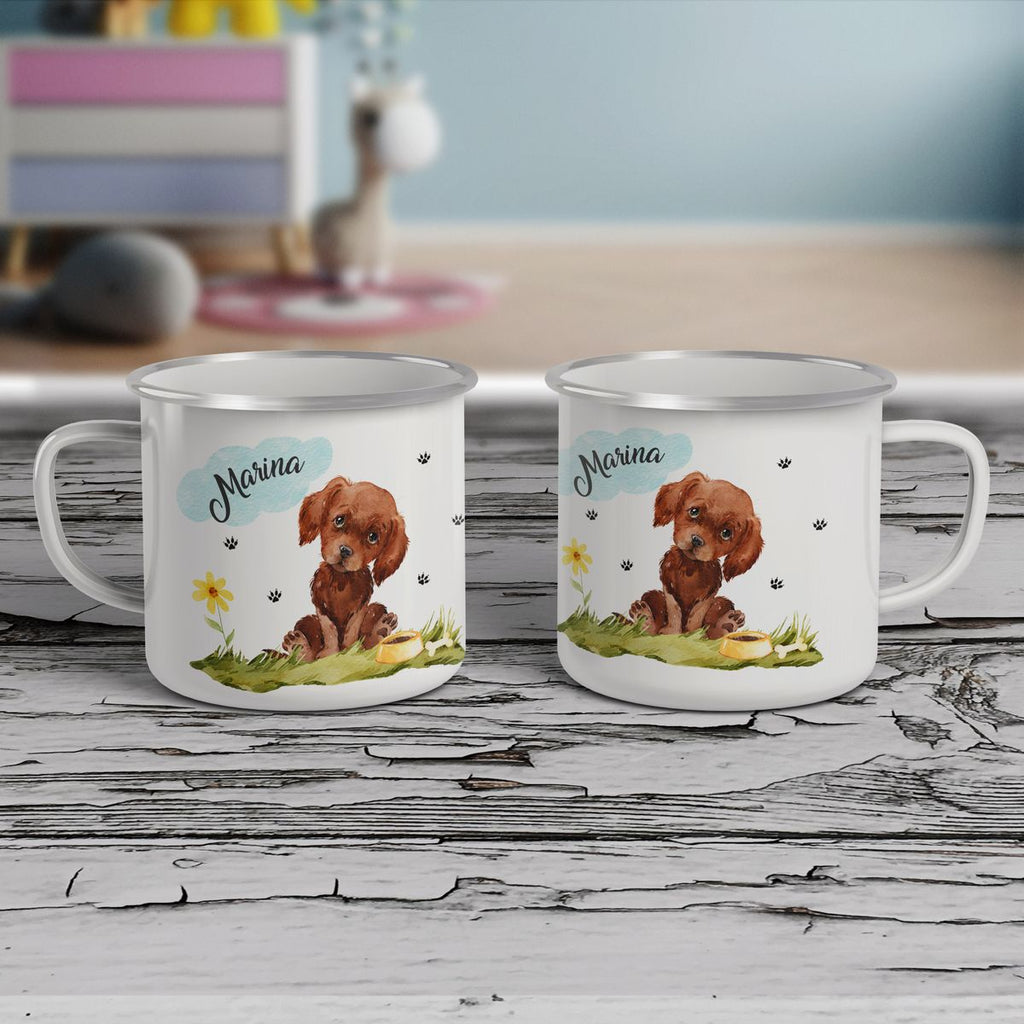 Emaille Tasse Mein bester Freund ist ein Labrador personalisiert mit Wunschname - von Mikalino