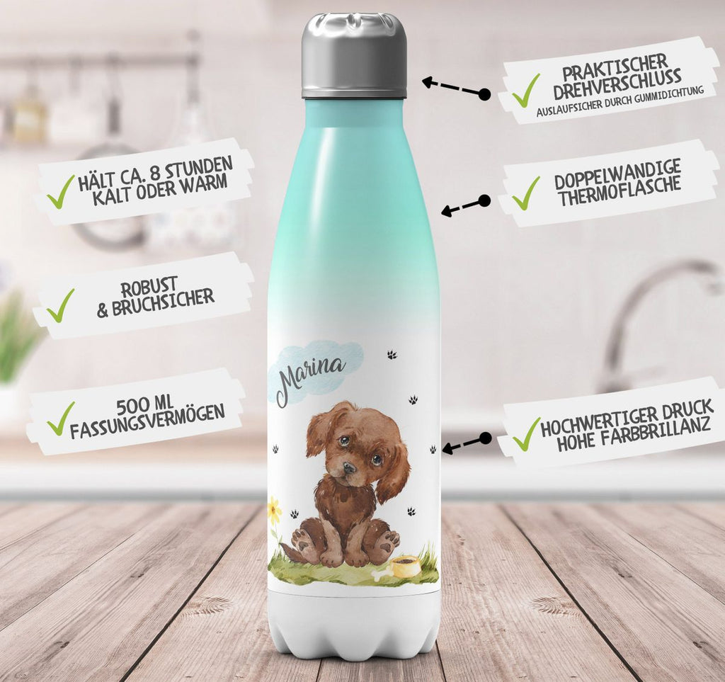 Thermo Trinkflasche Mein bester Freund ist ein Labrador personalisiert mit Wunschname - von Mikalino