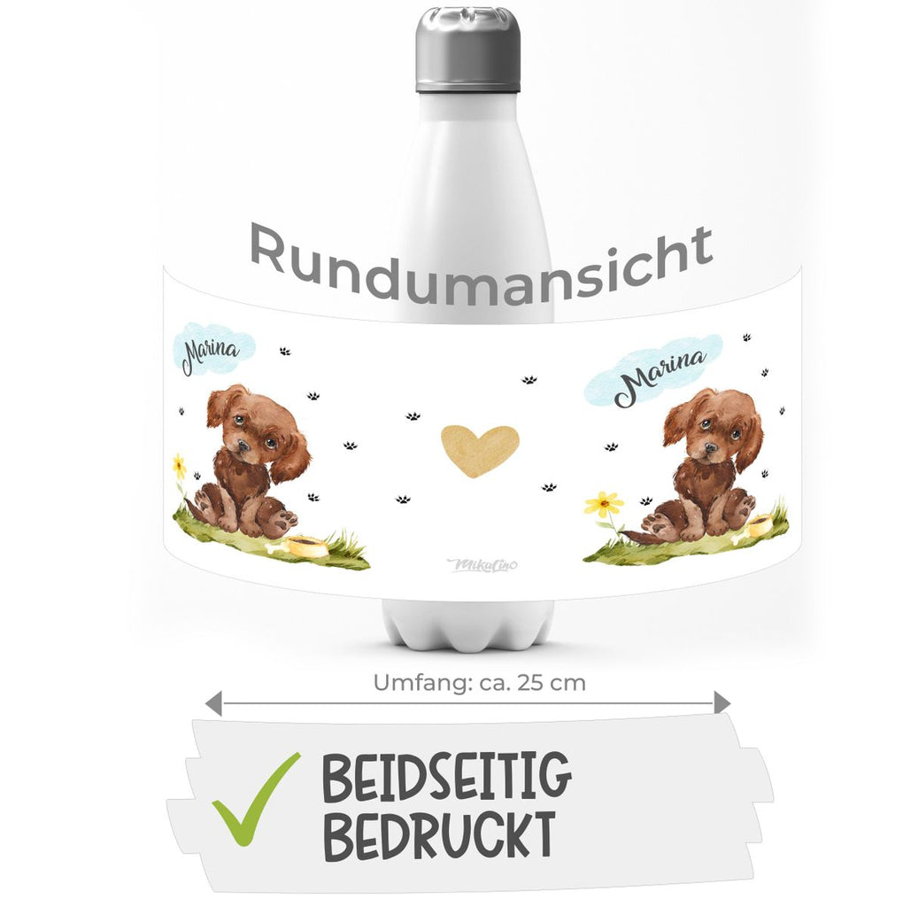 Thermo Trinkflasche Mein bester Freund ist ein Labrador personalisiert mit Wunschname - von Mikalino