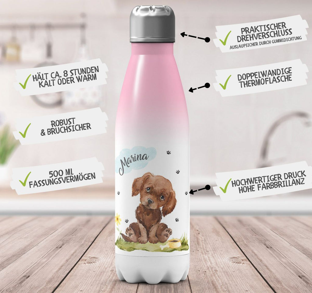 Thermo Trinkflasche Mein bester Freund ist ein Labrador personalisiert mit Wunschname - von Mikalino