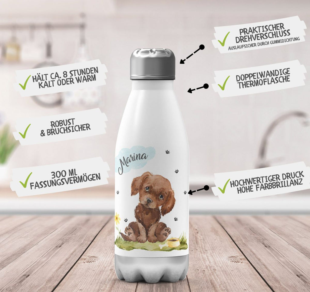 Thermo Trinkflasche Mein bester Freund ist ein Labrador personalisiert mit Wunschname - von Mikalino