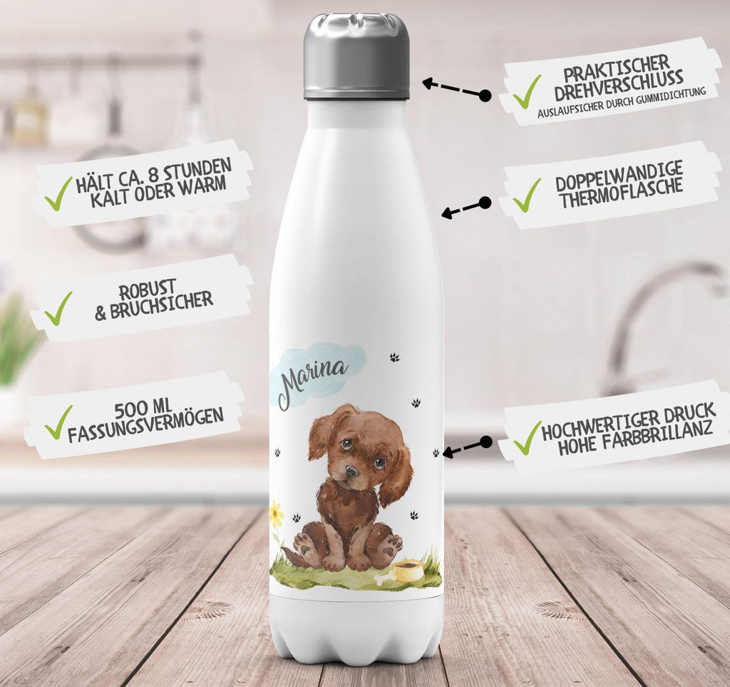 Thermo Trinkflasche Mein bester Freund ist ein Labrador personalisiert mit Wunschname - von Mikalino