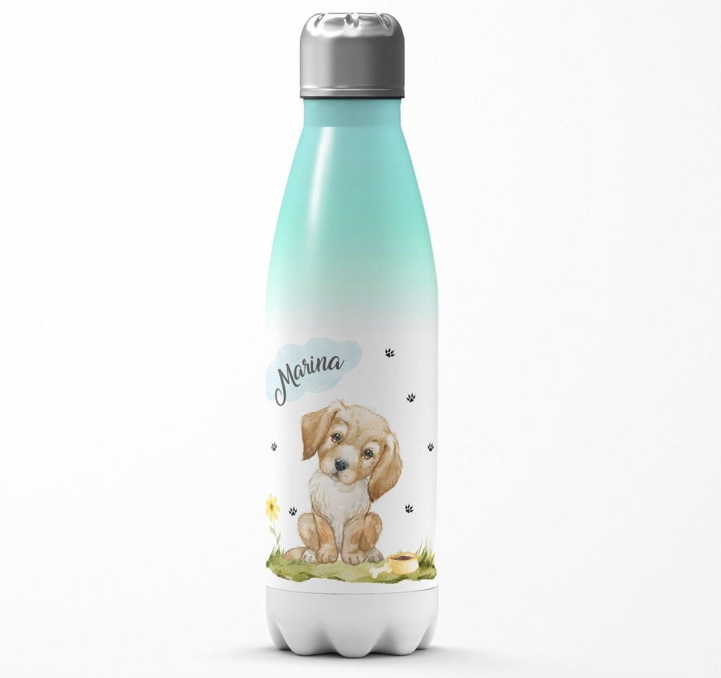 Thermo Trinkflasche Mein bester Freund ist ein Golden Retriever personalisiert mit Wunschname - von Mikalino