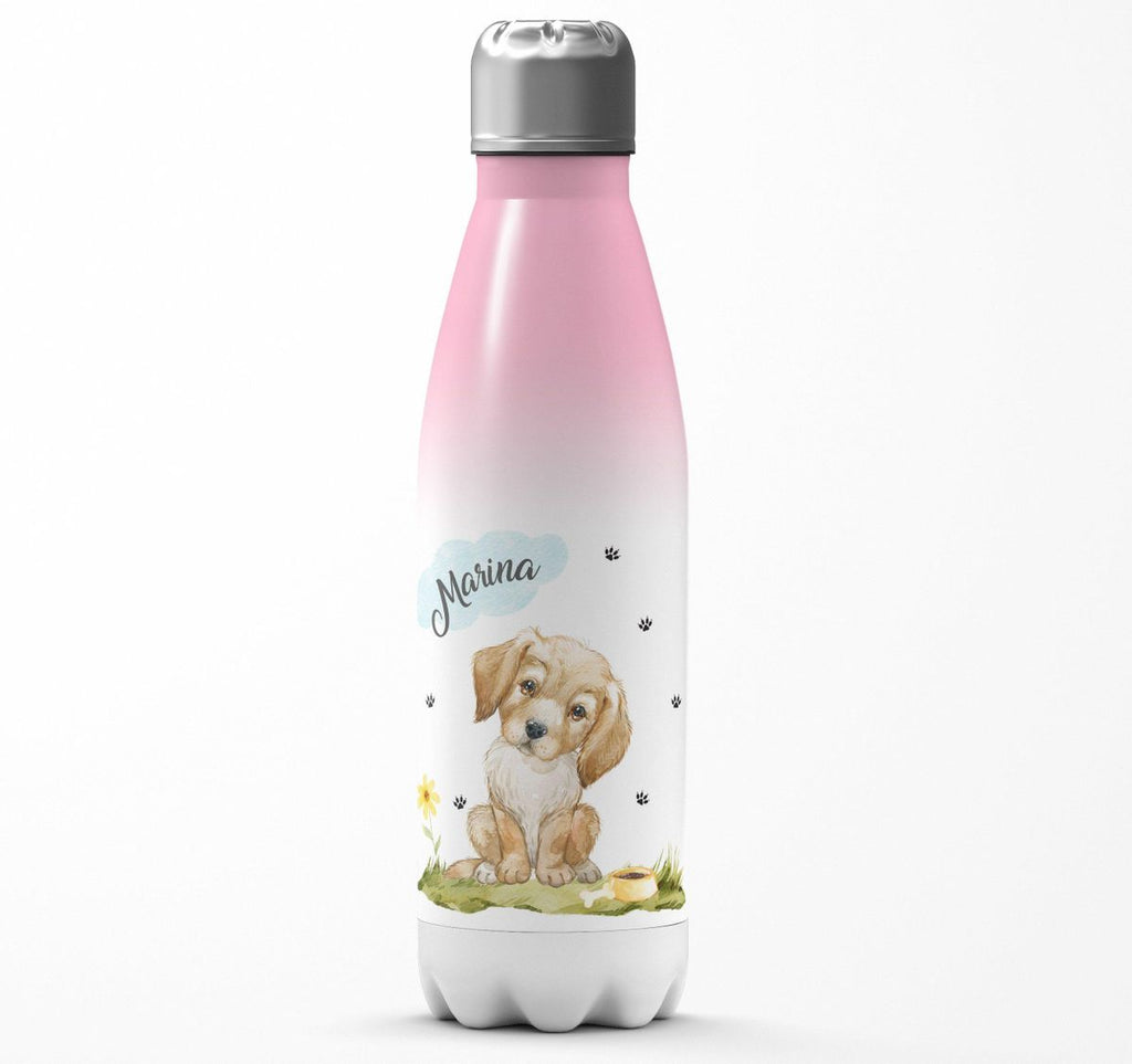 Thermo Trinkflasche Mein bester Freund ist ein Golden Retriever personalisiert mit Wunschname - von Mikalino