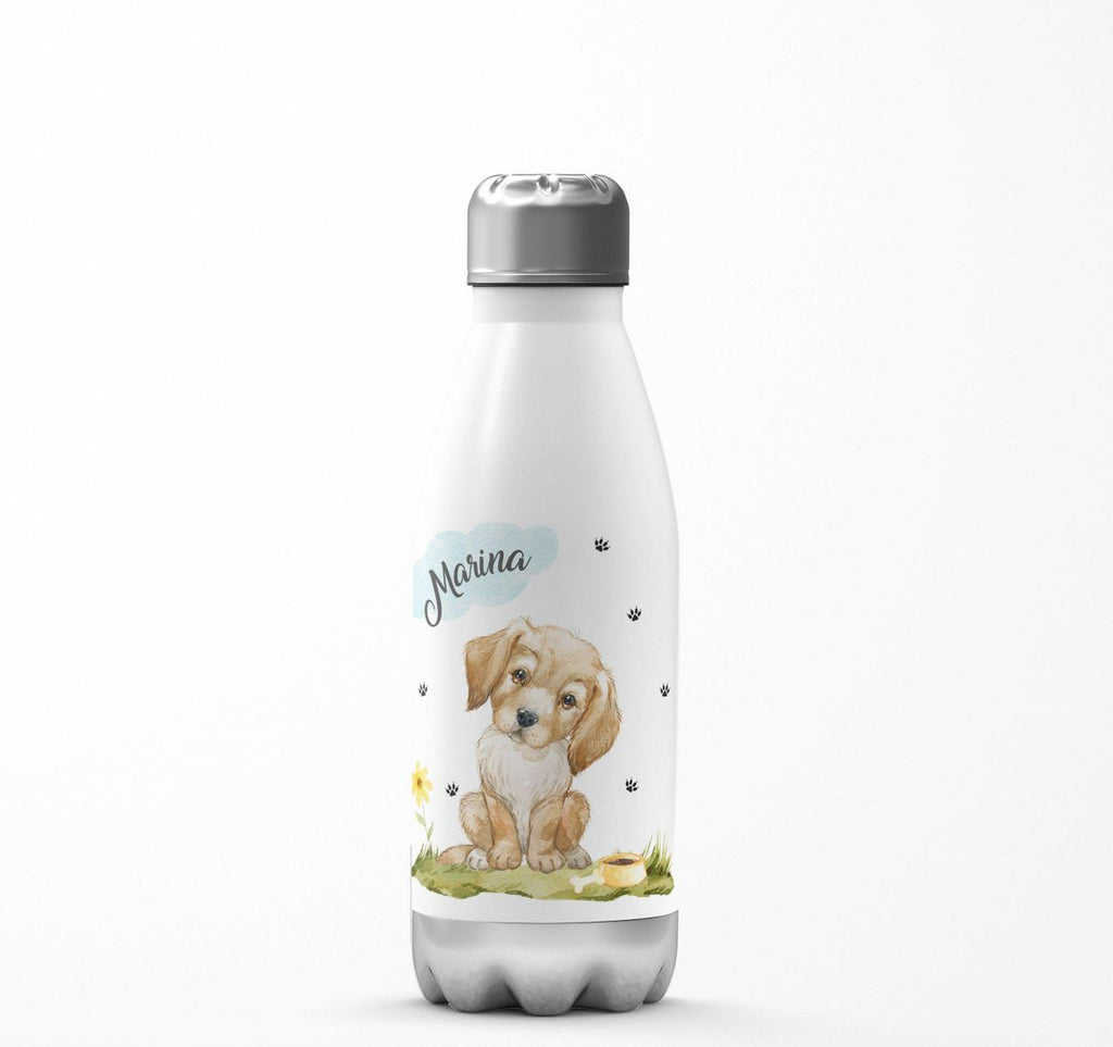 Thermo Trinkflasche Mein bester Freund ist ein Golden Retriever personalisiert mit Wunschname - von Mikalino