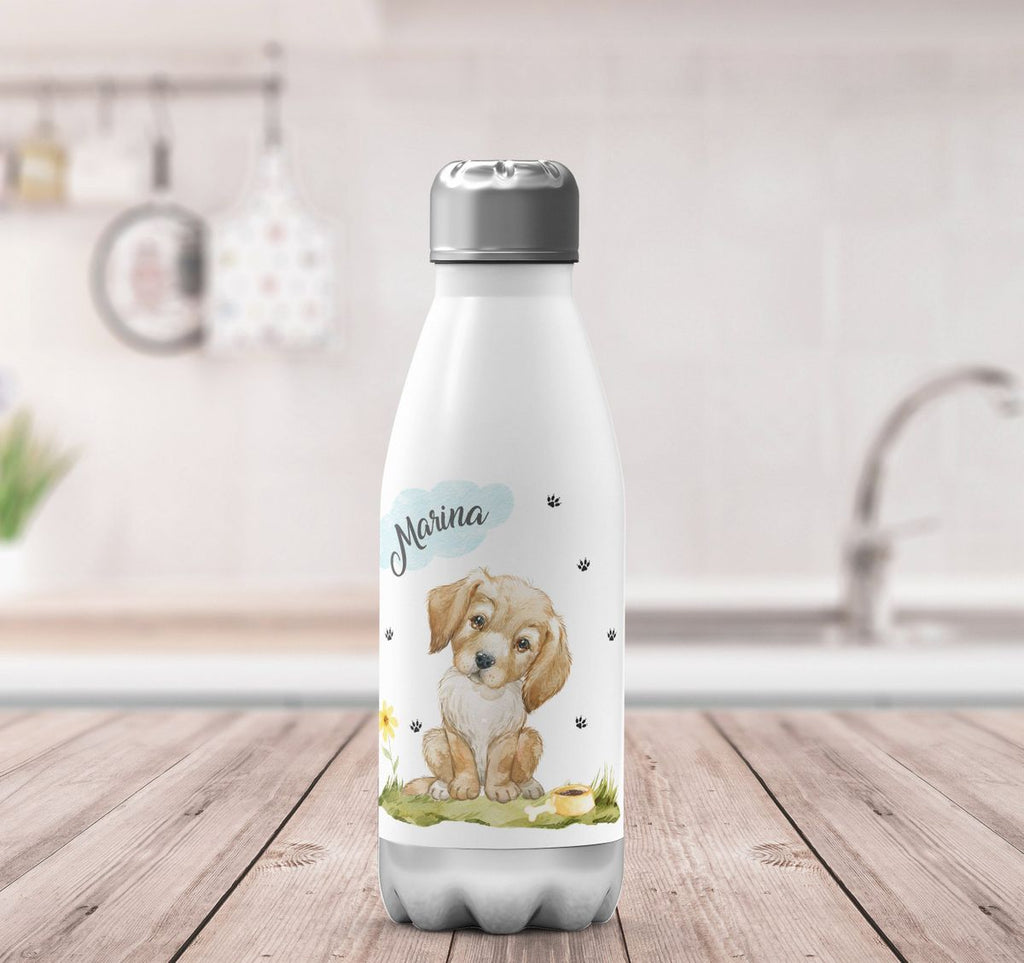 Thermo Trinkflasche Mein bester Freund ist ein Golden Retriever personalisiert mit Wunschname - von Mikalino