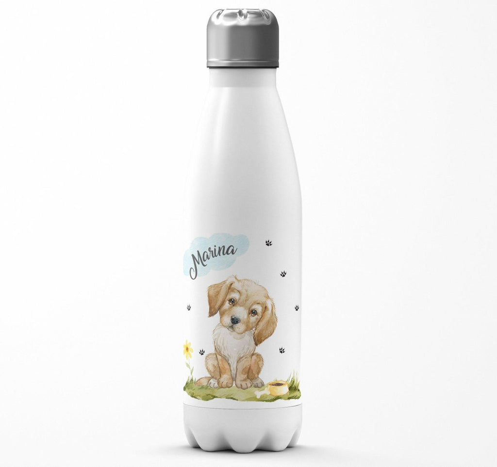 Thermo Trinkflasche Mein bester Freund ist ein Golden Retriever personalisiert mit Wunschname - von Mikalino