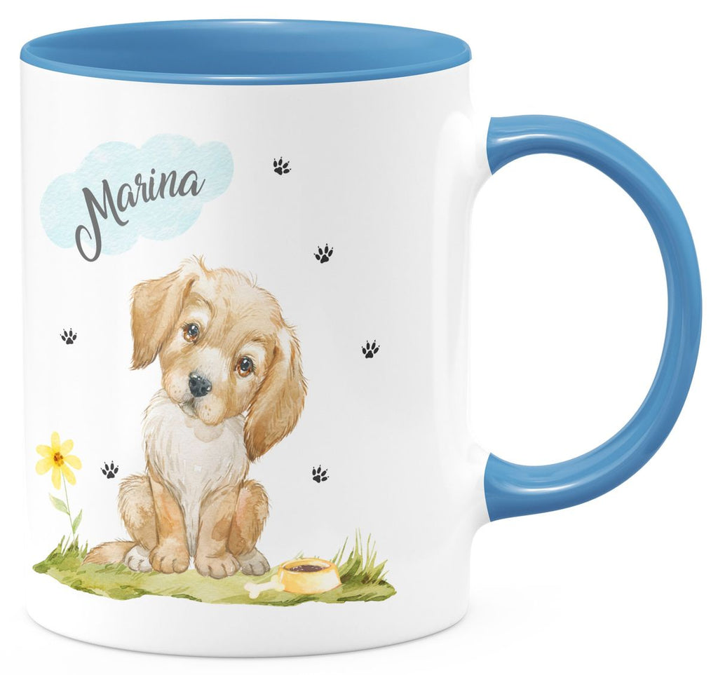 Keramik Tasse Mein bester Freund ist ein Golden Retriever personalisiert mit Wunschname - von Mikalino