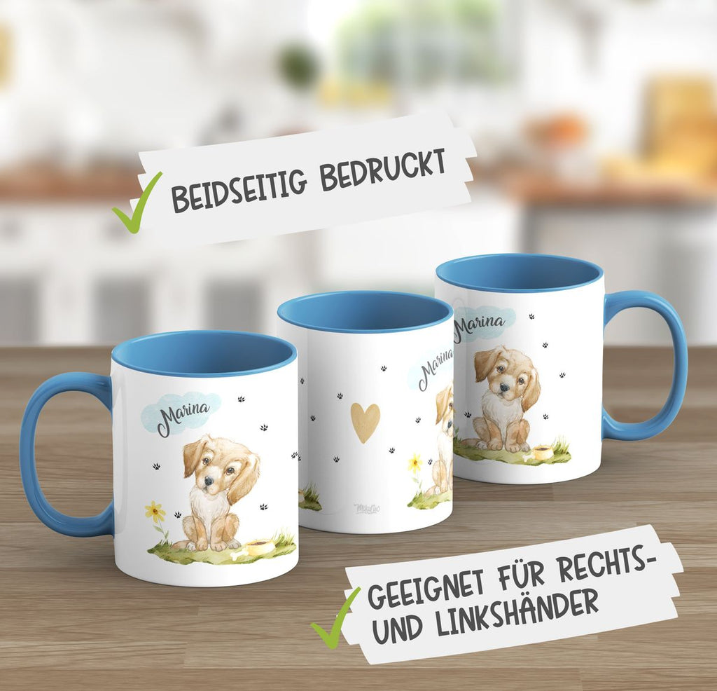 Keramik Tasse Mein bester Freund ist ein Golden Retriever personalisiert mit Wunschname - von Mikalino