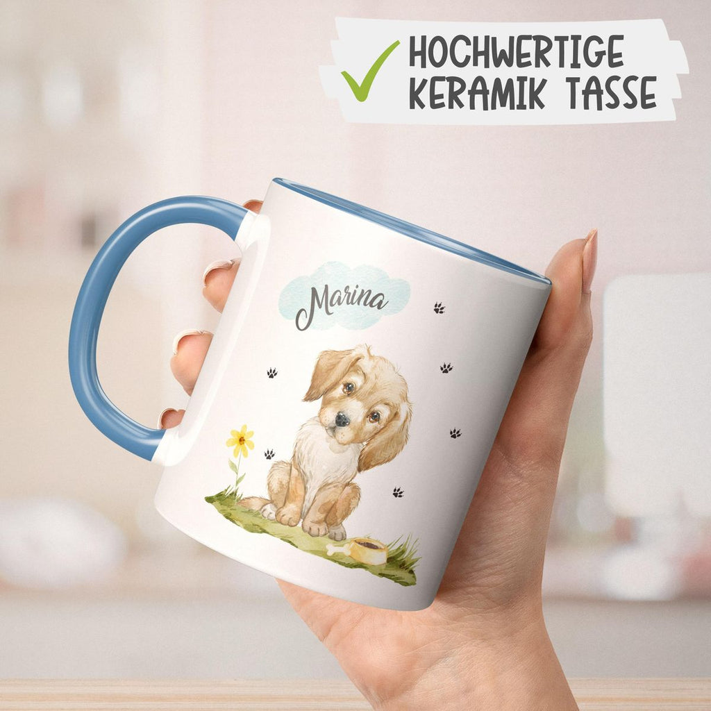 Keramik Tasse Mein bester Freund ist ein Golden Retriever personalisiert mit Wunschname - von Mikalino