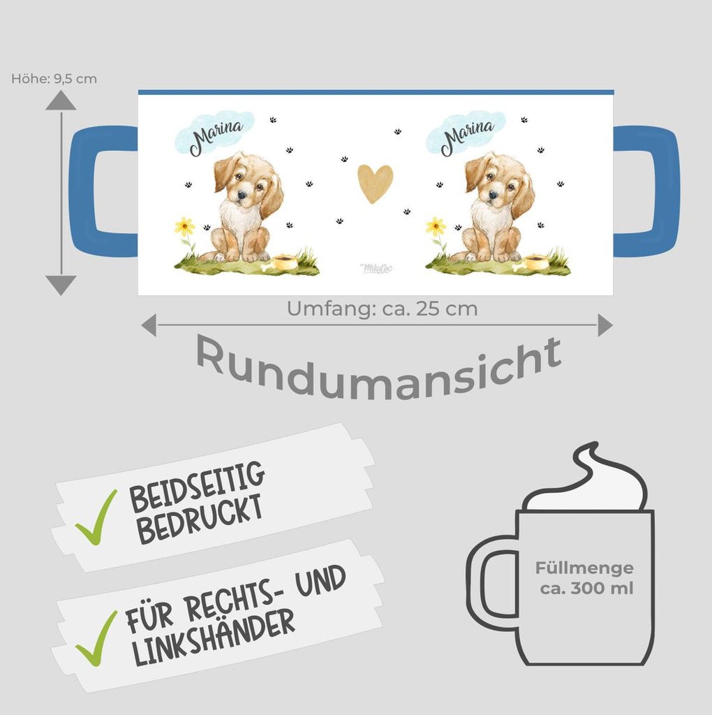 Keramik Tasse Mein bester Freund ist ein Golden Retriever personalisiert mit Wunschname - von Mikalino