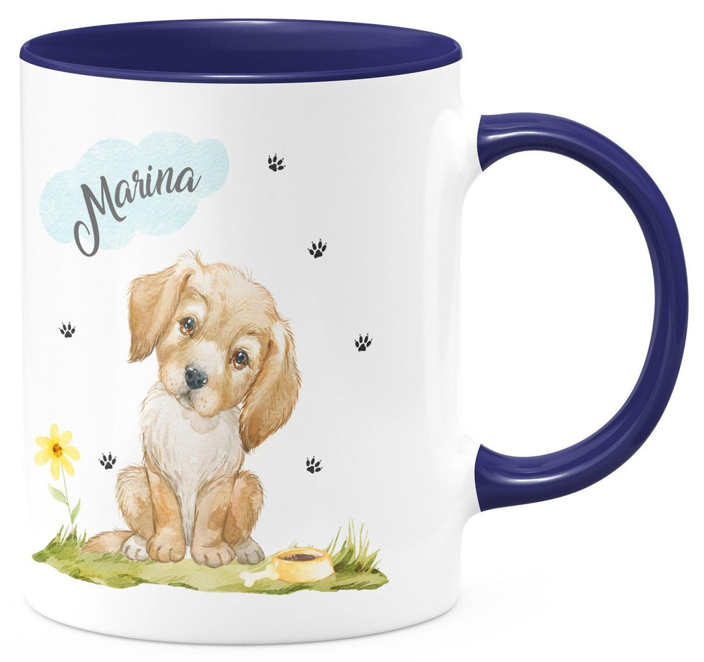 Keramik Tasse Mein bester Freund ist ein Golden Retriever personalisiert mit Wunschname - von Mikalino