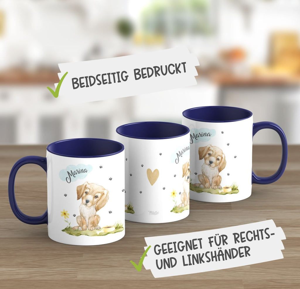 Keramik Tasse Mein bester Freund ist ein Golden Retriever personalisiert mit Wunschname - von Mikalino