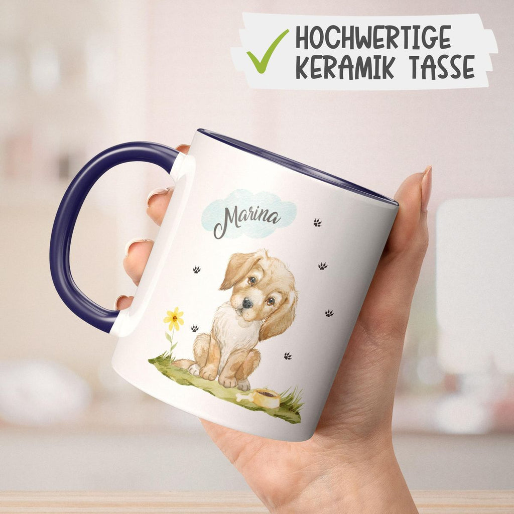 Keramik Tasse Mein bester Freund ist ein Golden Retriever personalisiert mit Wunschname - von Mikalino