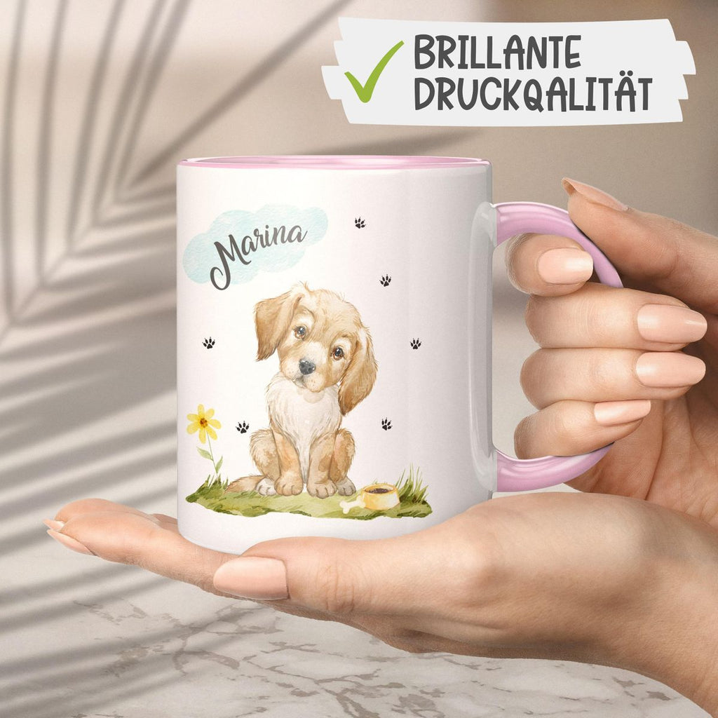 Keramik Tasse Mein bester Freund ist ein Golden Retriever personalisiert mit Wunschname - von Mikalino