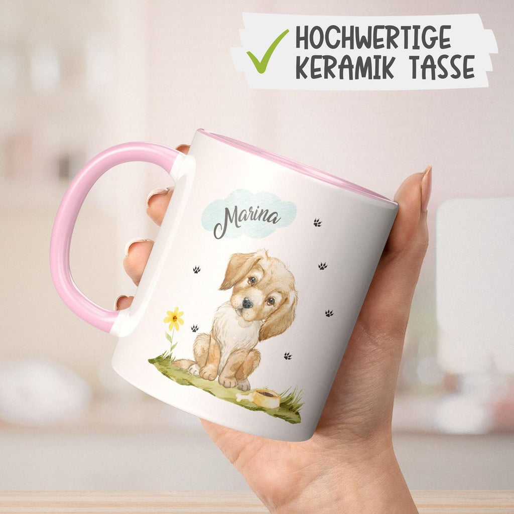 Keramik Tasse Mein bester Freund ist ein Golden Retriever personalisiert mit Wunschname - von Mikalino