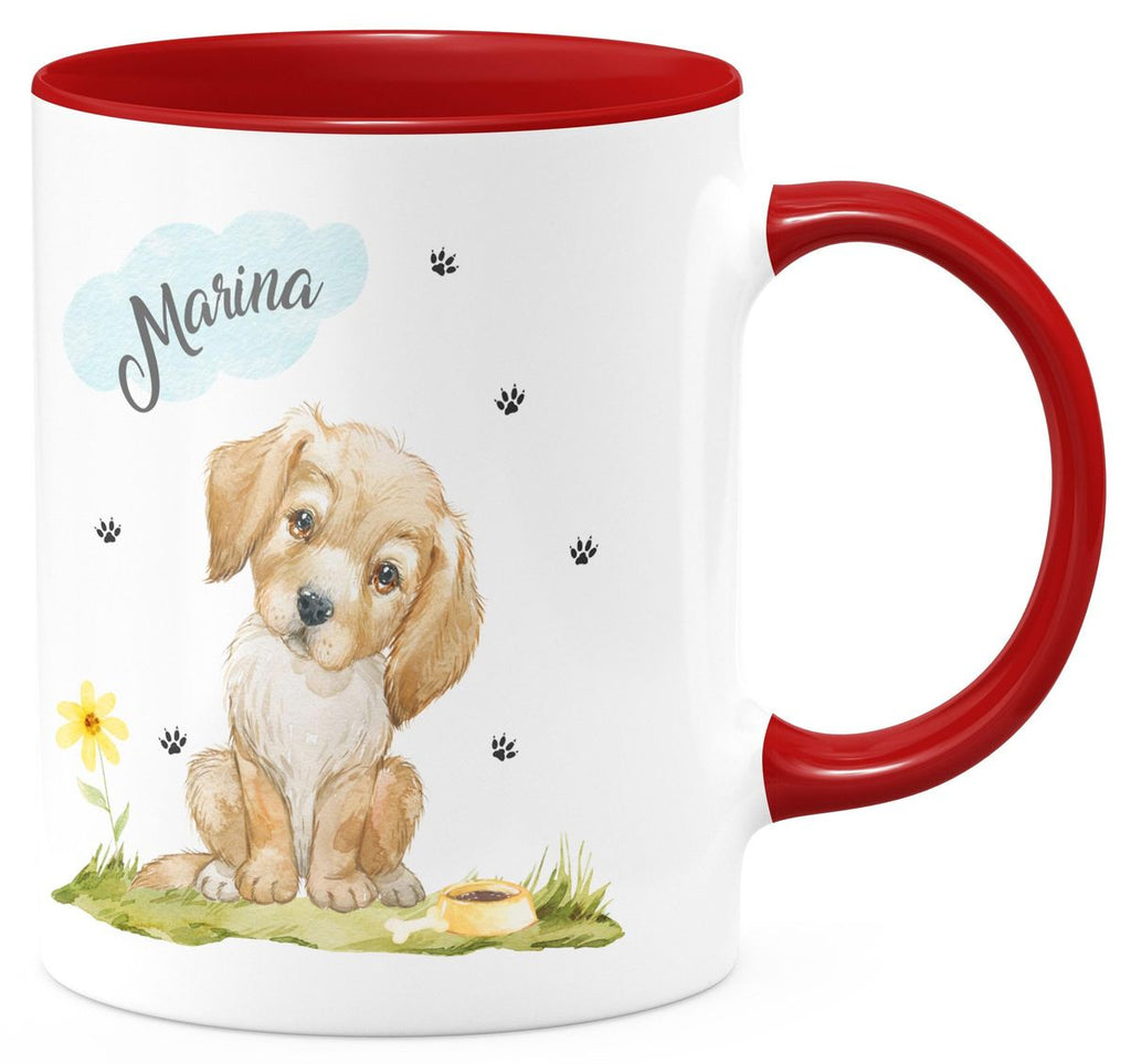 Keramik Tasse Mein bester Freund ist ein Golden Retriever personalisiert mit Wunschname - von Mikalino