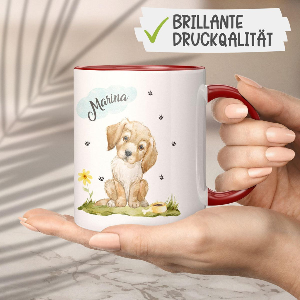 Keramik Tasse Mein bester Freund ist ein Golden Retriever personalisiert mit Wunschname - von Mikalino