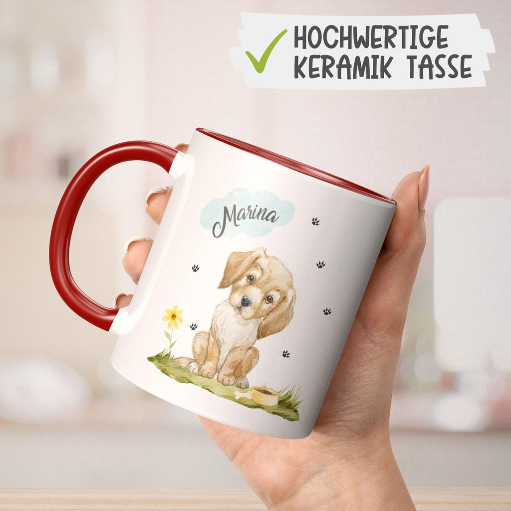 Keramik Tasse Mein bester Freund ist ein Golden Retriever personalisiert mit Wunschname - von Mikalino