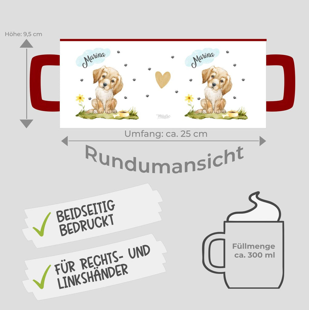 Keramik Tasse Mein bester Freund ist ein Golden Retriever personalisiert mit Wunschname - von Mikalino