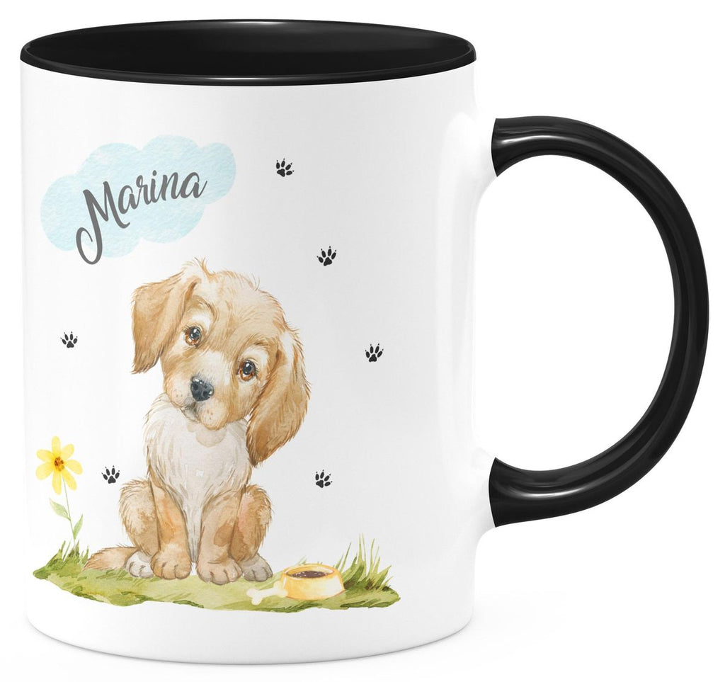 Keramik Tasse Mein bester Freund ist ein Golden Retriever personalisiert mit Wunschname - von Mikalino