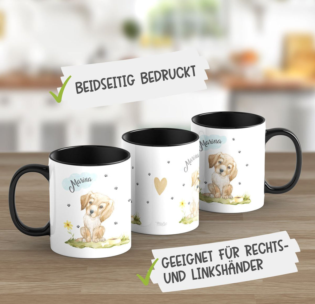 Keramik Tasse Mein bester Freund ist ein Golden Retriever personalisiert mit Wunschname - von Mikalino