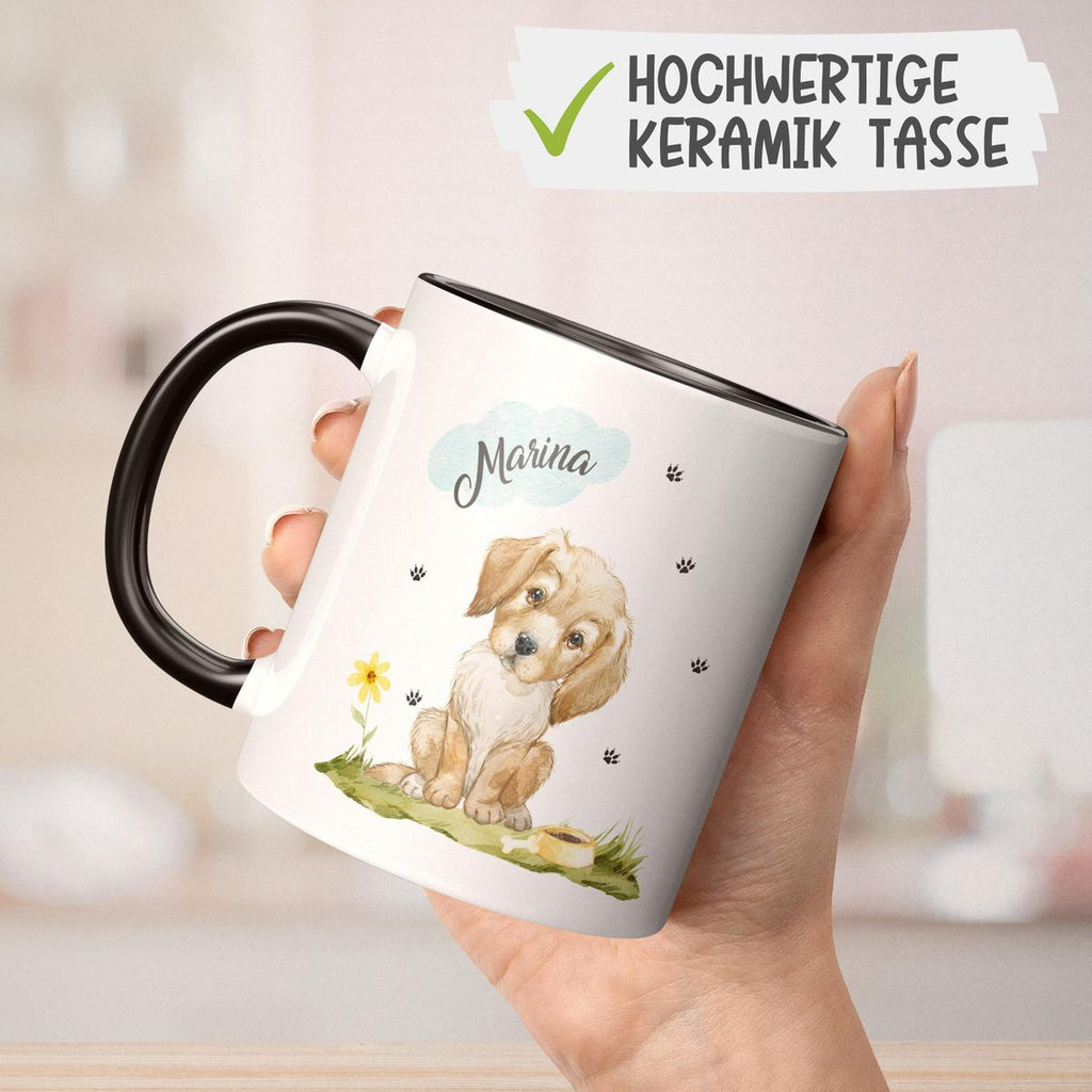 Keramik Tasse Mein bester Freund ist ein Golden Retriever personalisiert mit Wunschname - von Mikalino